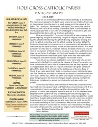 Bulletin for Pentecost - June 8, 2025