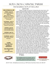 Bulletin for the Resurrection of the Lord - April 20, 2025