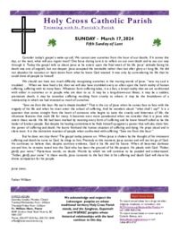 Bulletin for the Fifth Sunday of Lent