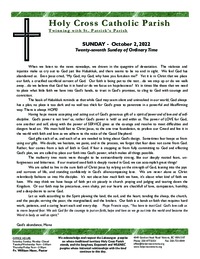 Bulletin for the Twenty-Seventh Sunday in Ordinary Time